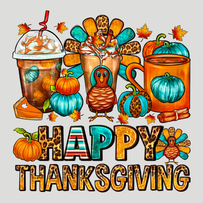 Happy Thanksgiving Coffee Cups Zipper Hoodie by FaDigitalArtStudio | Teevron