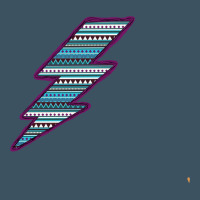Purple Border Aztec Pattern Lightning Urban Heavy Tee | Teevron