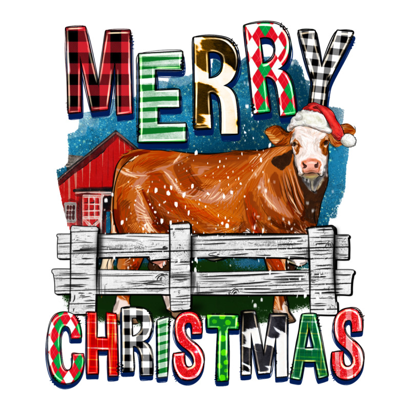 Merry Christmas Simmental Cow Heavyweight Hoodie by FaDigitalArtStudio | Teevron
