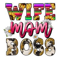 Wife Mom Boss Daisy Premium Tee | Teevron