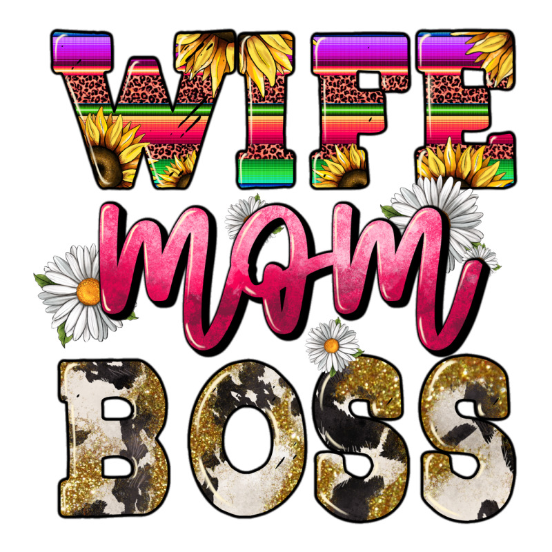 Wife Mom Boss Daisy Premium Tee by NancyCooperArtShop | Teevron