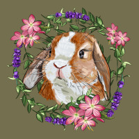 Bunny Face With Floral Wreath Vintage Hoodie | Teevron