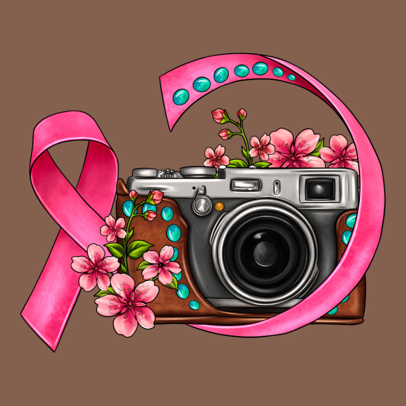 Floral Cancer Ribbon Vintage Camera Zipper Hoodie by FaDigitalArtStudio | Teevron