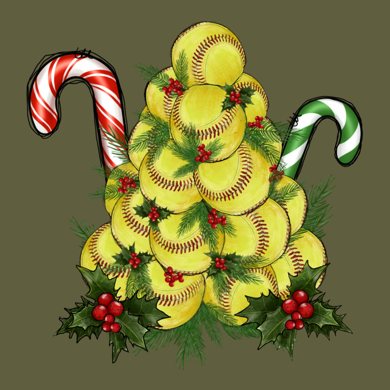 Lightning Softball Christmas Tree Vintage Tee by RanaPortraitStore | Teevron