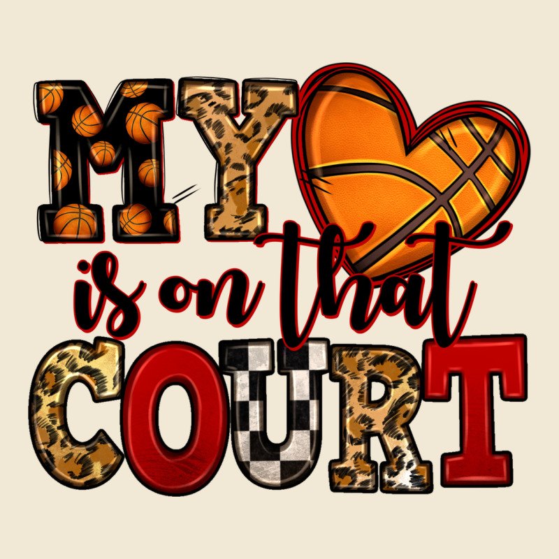 My Heart Is On That Court Basketball Red And Black Premium Tee by NancyCooperArtShop | Teevron