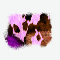 Purple Western Wood Cowhide Frame Urban Heavy Tee | Teevron