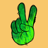 Green Peace Sign Vintage Hoodie | Teevron