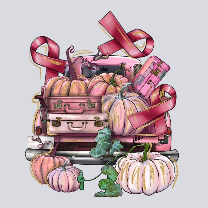Breast Cancer Truck With Pumpkins Zipper Hoodie by FaDigitalArtStudio | Teevron