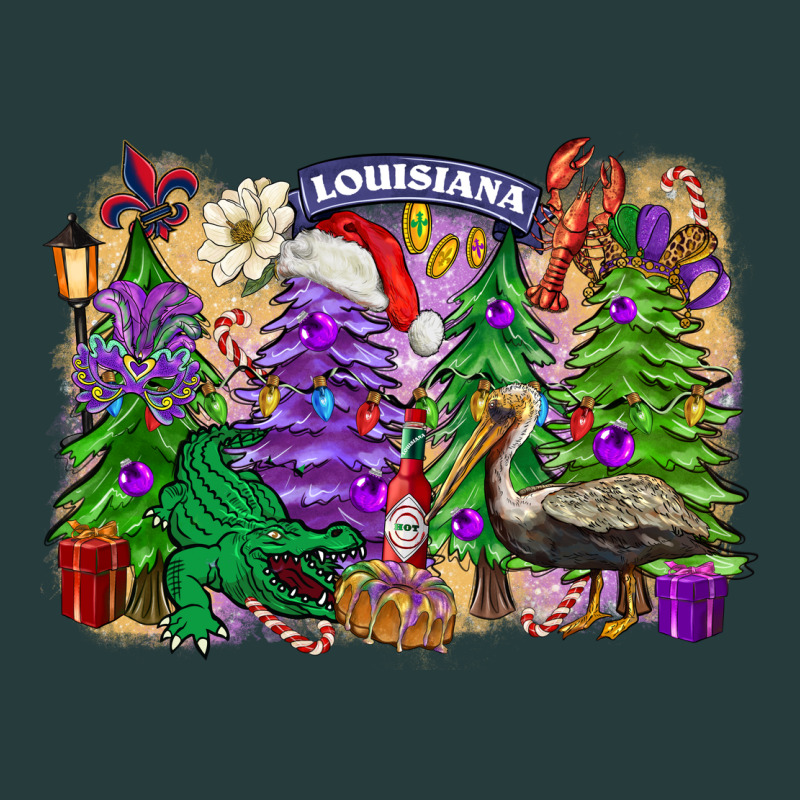 Christmas Louisiana Mardi Gras Trees Premium Hoodie by FaDigitalArtStudio | Teevron