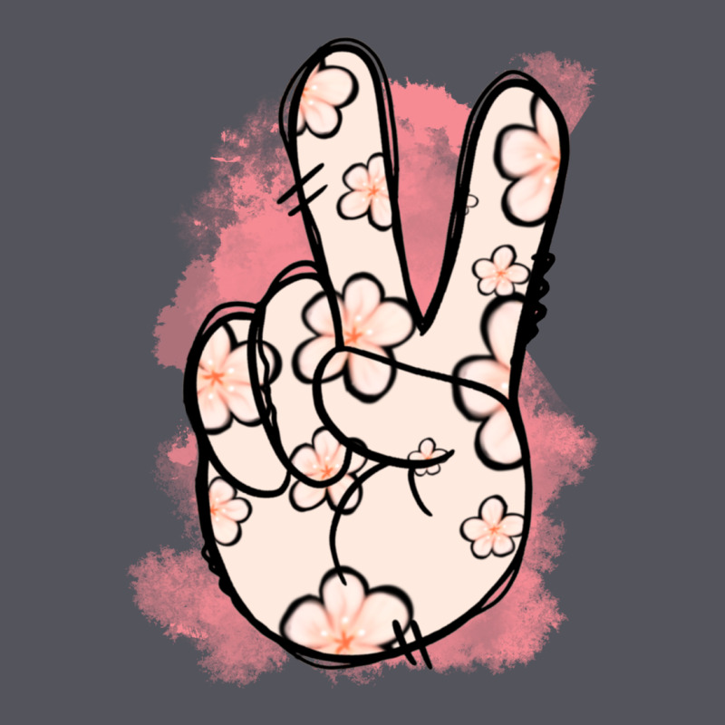 Floral Peace Sign Vintage Hoodie by Jasminsmagicworld | Teevron