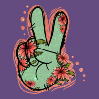 Green Glitter Floral Peace Sign Vintage Hoodie | Teevron