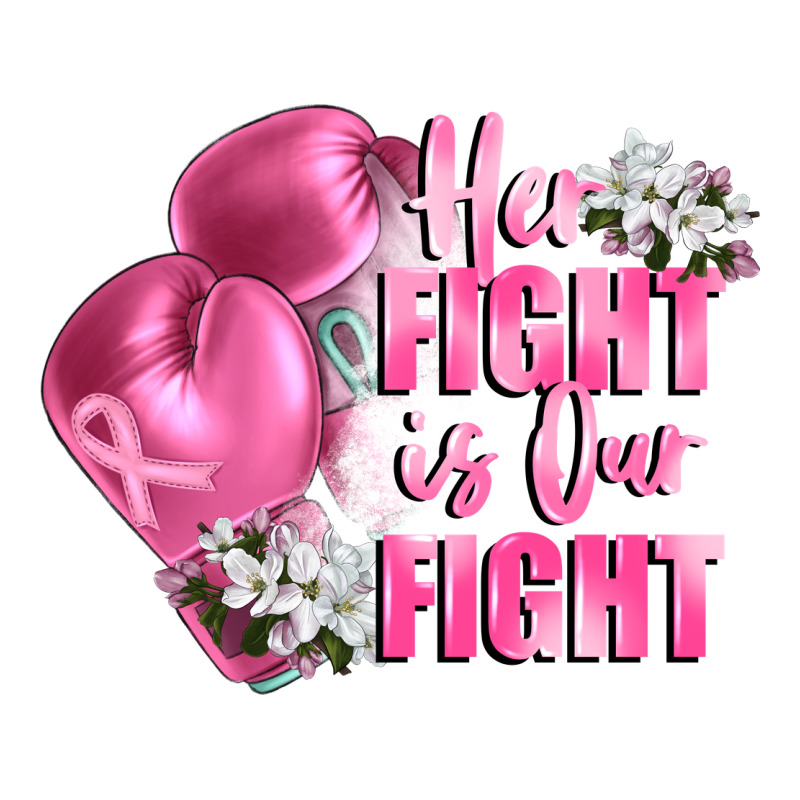 Her Fight Is Our Fight Breast Cancer Awareness Zipper Hoodie by FaDigitalArtStudio | Teevron