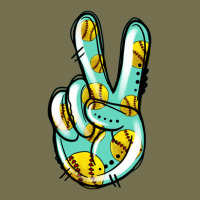 Softball Peace Sign Vintage Hoodie | Teevron