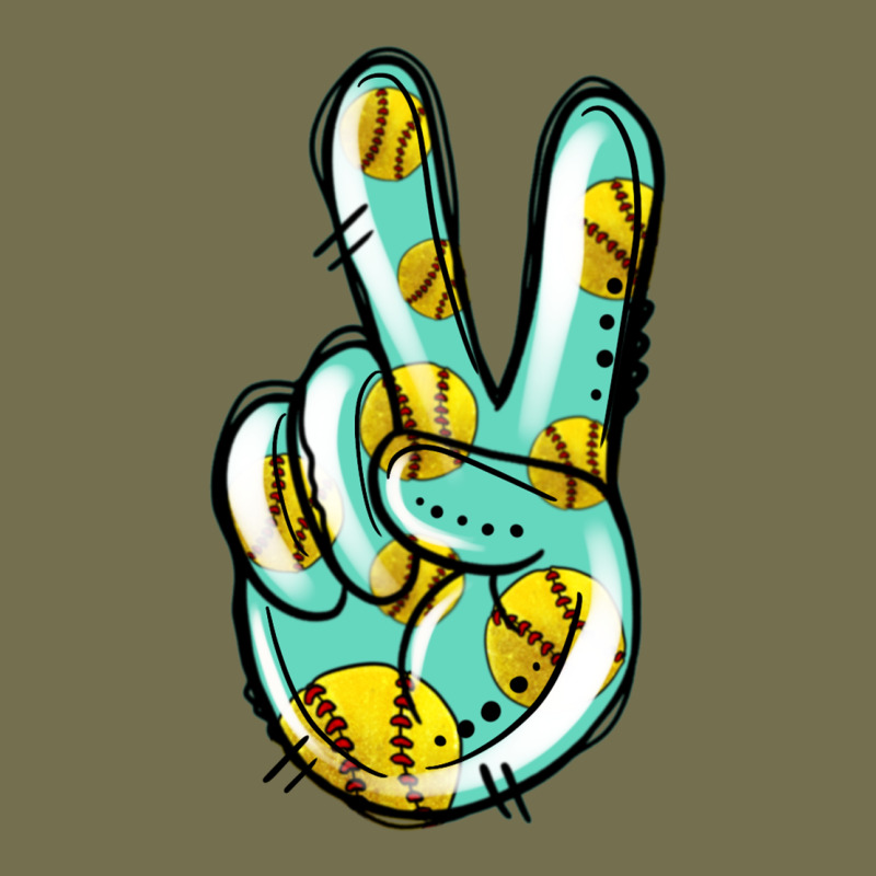 Softball Peace Sign Vintage Hoodie by Jasminsmagicworld | Teevron