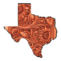 Texas Map Western Tooled Leather Pattern | Teevron