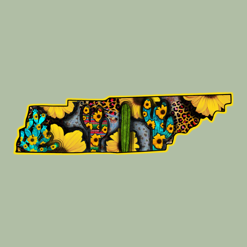 Western Tenessee Map Sunflower Pattern Urban Heavy Tee by Bettercallsaul | Teevron