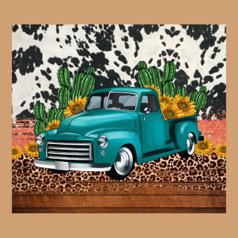 Western Farm Truck Cactus And Sunflowers Vintage Tee by Jasminsmagicworld | Teevron