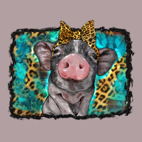 Baby Pig With Leopard Background Vintage Hoodie | Teevron
