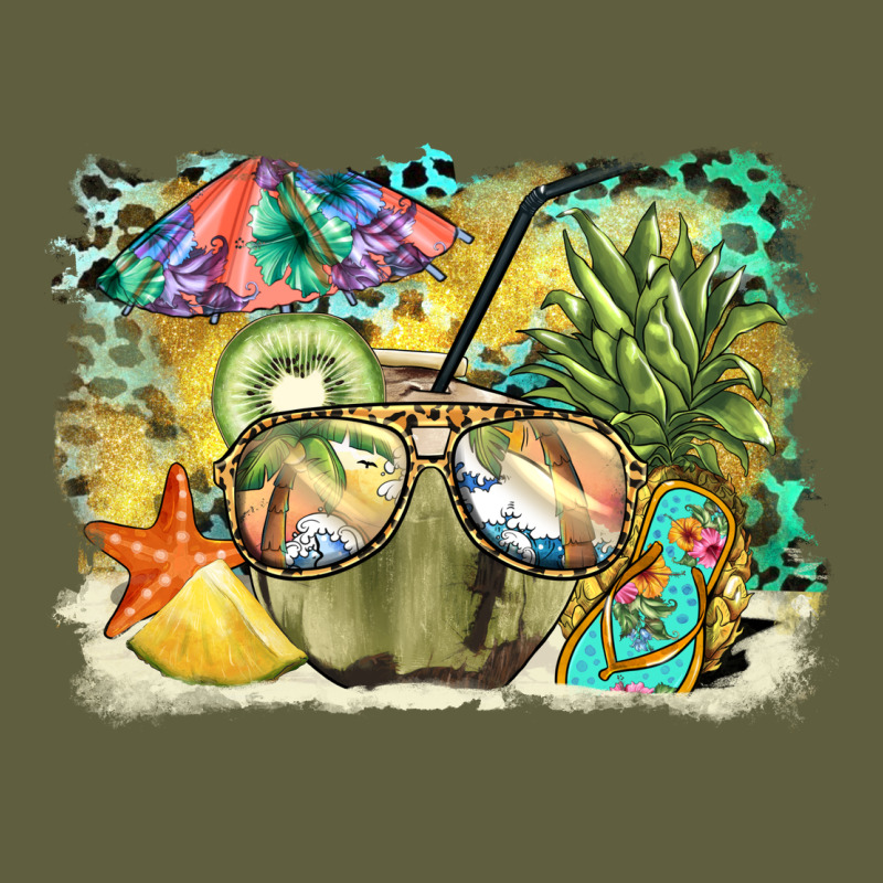Coconut With Fruits  Background Vintage Tee by BarkalooDesign | Teevron