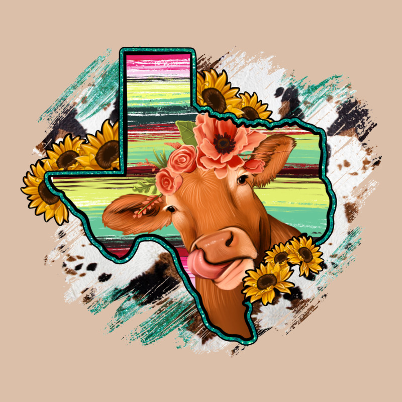 Western Texas Flag Cow Portrarit Urban Heavy Tee by Bettercallsaul | Teevron