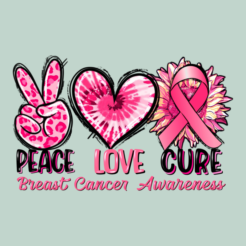 Peace Love Cure Breast Cancer Awareness Zipper Hoodie by FaDigitalArtStudio | Teevron