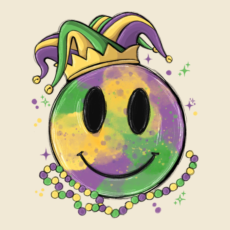Smiley Face Mardi Gras Ladies Tee by MaliasSmallBusiness | Teevron