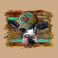 Holstein Cow With Cap And Leopard Background Vintage Hoodie | Teevron