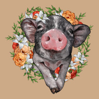 Baby Pig Floral Wreath Vintage Hoodie | Teevron