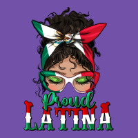 Proud Latina Messy Bun Mama Premium Sweatshirt | Teevron