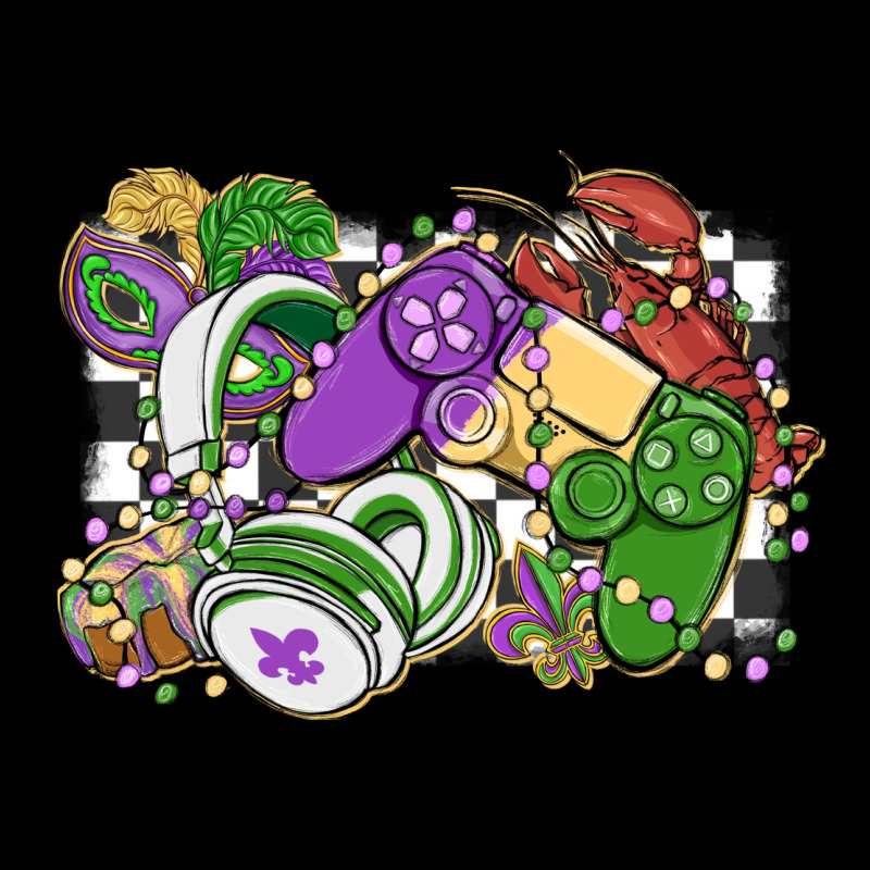 Gamer Mardi Gras Game Controller Premium Tee by MaliasSmallBusiness | Teevron