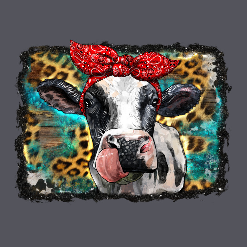 Holstein Cow With Glitter And Leopard Background Vintage Hoodie by BarkalooDesign | Teevron