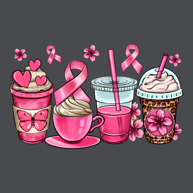Breast Cancer Coffee Cups Zipper Hoodie by OliviaCreatesArt | Teevron