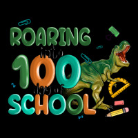 Roaring Into 100 Day Of School Ladies Tee | Teevron