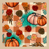 Floral Pumpkins Seamless Pattern Heavyweight Hoodie | Teevron