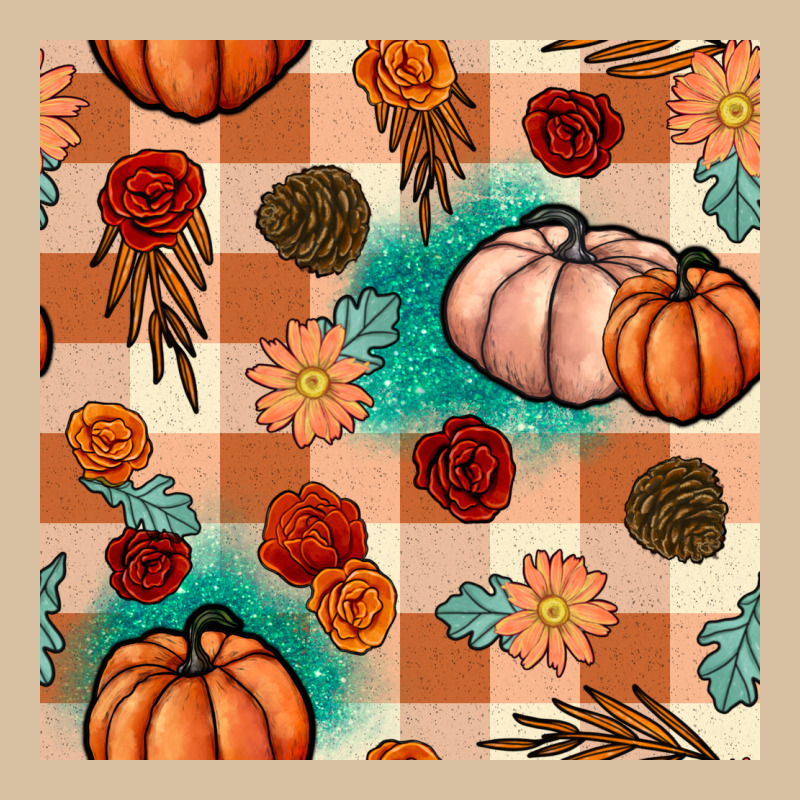 Floral Pumpkins Seamless Pattern Heavyweight Hoodie by BundleAndBundleShop | Teevron