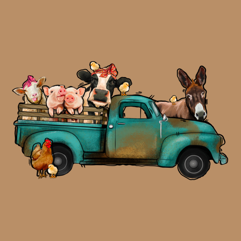 Farm Animals Truck Vintage Hoodie by Jasminsmagicworld | Teevron