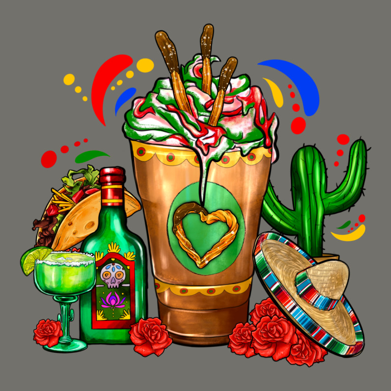 Mexican Cold Drink With Cactus Sombrero And Tequil Premium Hoodie by FaDigitalArtStudio | Teevron