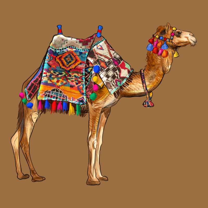 Camel With Colorful Saddle Vintage Tee by BarkalooDesign | Teevron