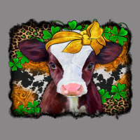 St Patricks Baby Cow With Leopard Background Vintage Tee | Teevron