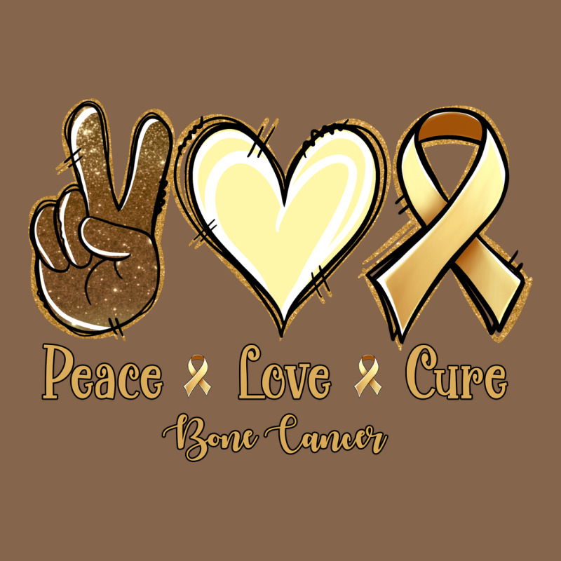 Peace Love Cure Bone Cancer Premium Tee by NancyCooperArtShop | Teevron