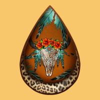 Leopard Bullskull Teardrop Earrings Vintage Hoodie | Teevron
