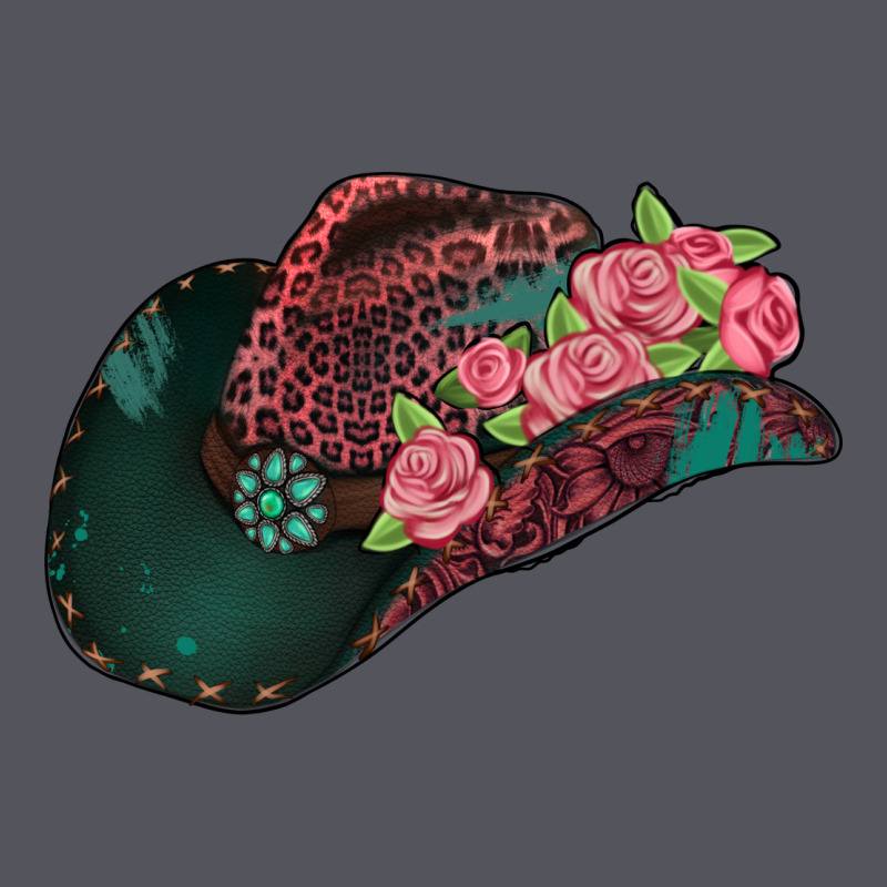 Leopard Flowers Cowboy Hat Vintage Hoodie by Jasminsmagicworld | Teevron