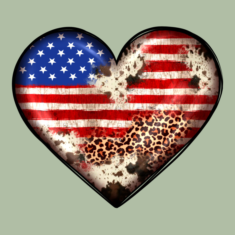 Western Usa Flag Heart Urban Heavy Tee by JahusDesignShop | Teevron