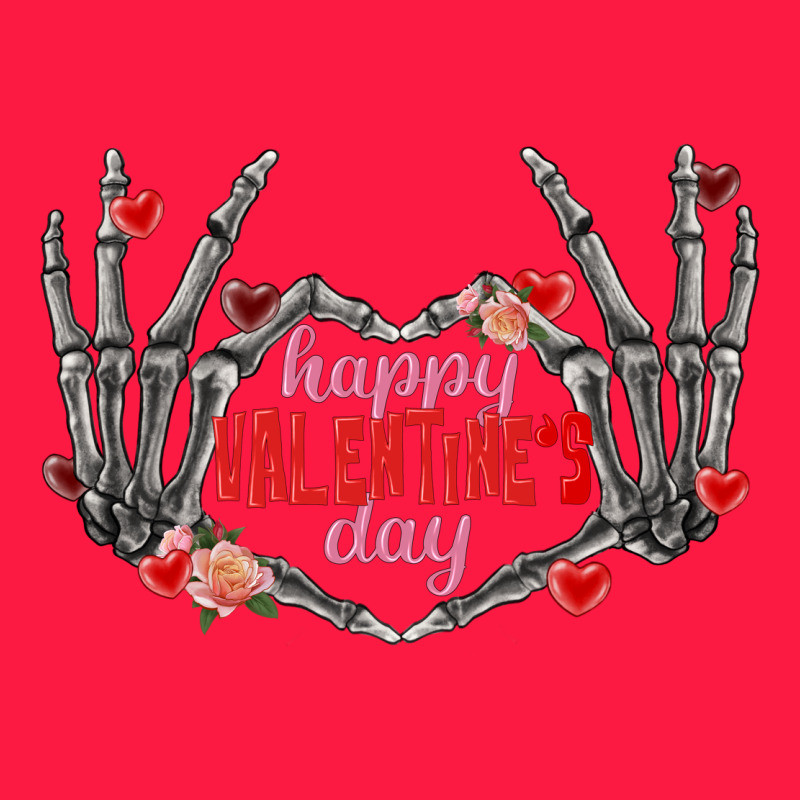 Happy Valentine's Day Skeleton Hands Zipper Hoodie by FaDigitalArtStudio | Teevron
