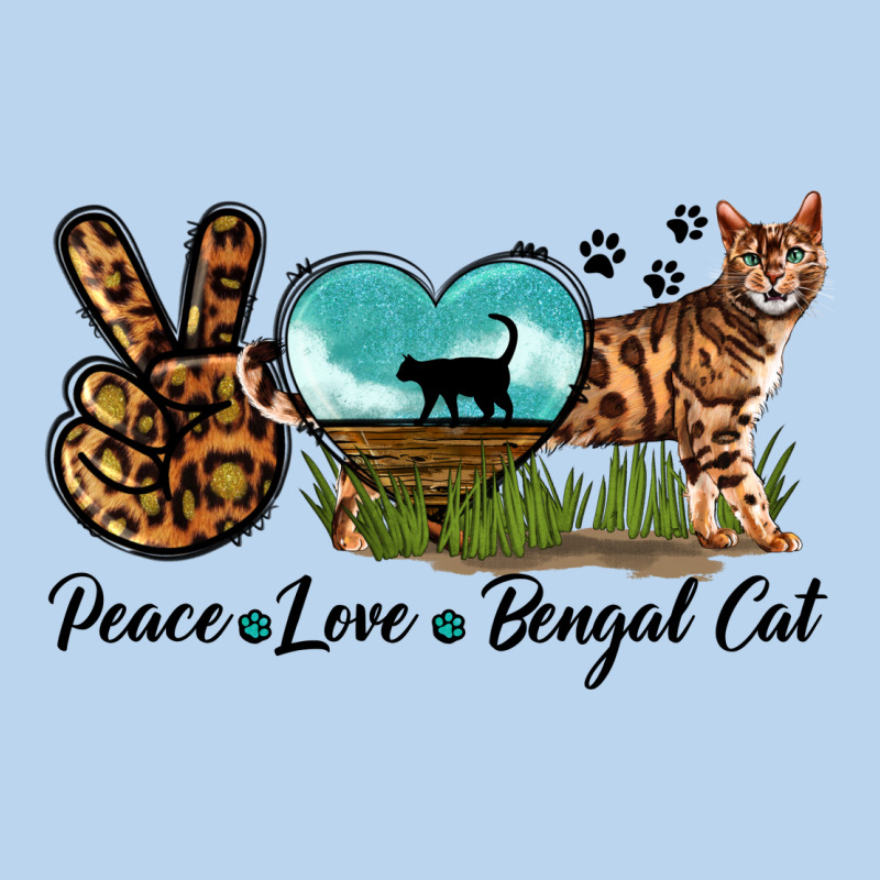 Peace Love Bengal Cat Classic Tee by LillyAllenDesigns | Teevron