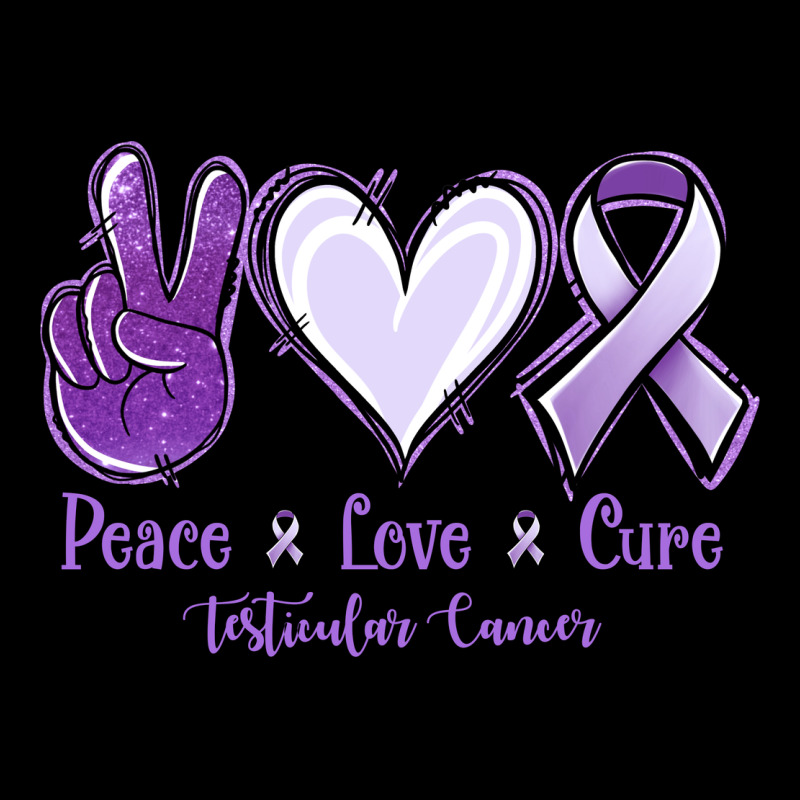 Peace Love Cure Testicular Cancer Premium Tee by NancyCooperArtShop | Teevron