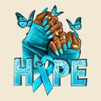 Hope Teal Ribbon Ovarian Cancer Nails Premium Tee | Teevron