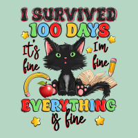 I Survived 100 Days It's Fine I'm Fine Classic Tee | Teevron