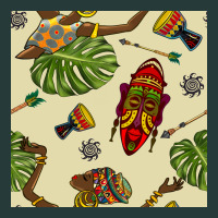 African Woman And Mask Seamless Pattern Premium Sweatshirt | Teevron