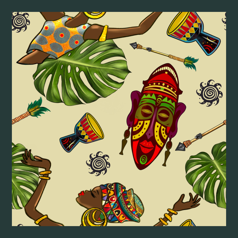 African Woman And Mask Seamless Pattern Premium Sweatshirt by BundleAndBundleShop | Teevron